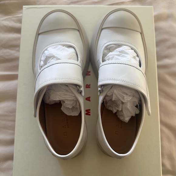 Marni Mary Jane Pablo White Size 7 - Picture 1 of 6